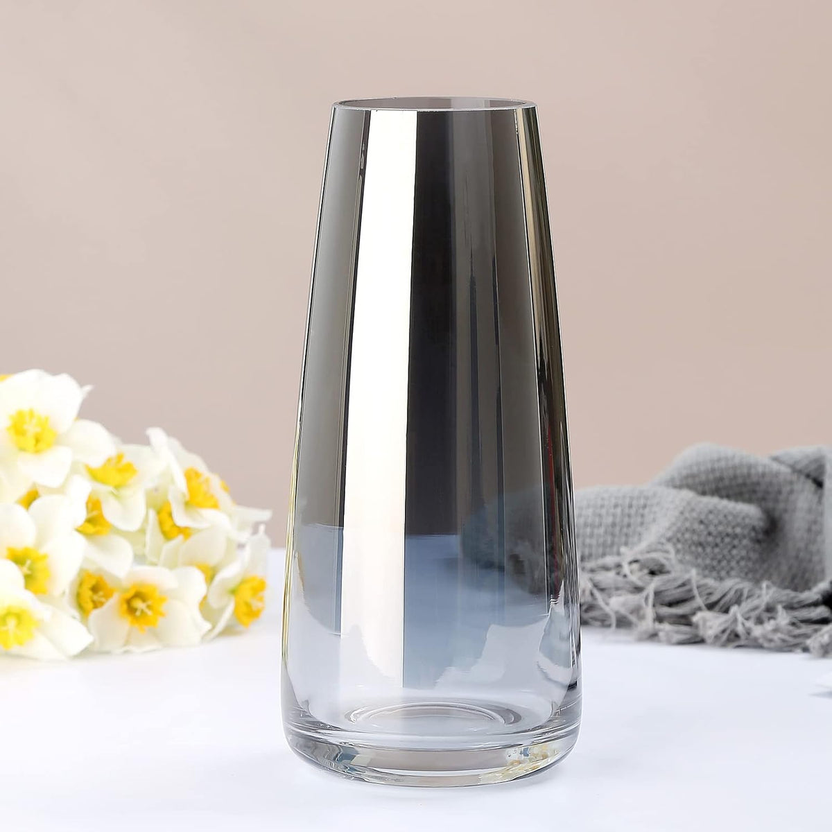 Große Vase aus Rauchglas: Moderne Wohn und Büro Deko