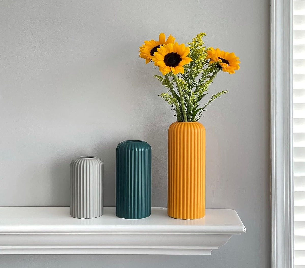 Moderne Keramikvase für stilvolle Wohn und Tischdeko